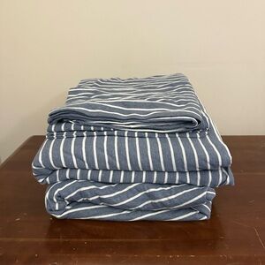 Room Essentials Blue and White Striped Bedding Sheets